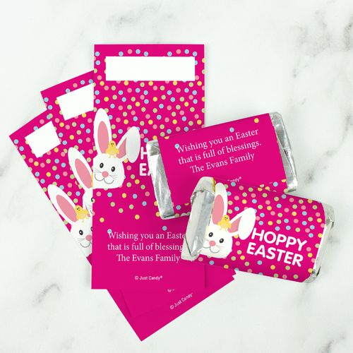 Personalized Easter Pink Chick Mini Wrappers