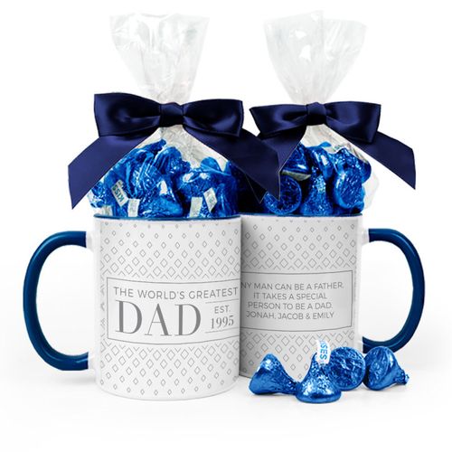 Personalized Father's Day Classic Dad 11oz Mug 1/2lb KISSES