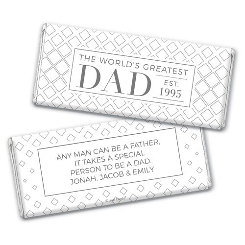 Personalized Father's Day Classic Dad Chocolate Bar & Wrapper