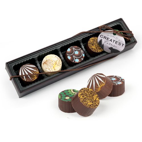 Father's Gift Wisdom & Wilderness Gourmet Belgian Chocolate Truffle Gift Box (5 Truffles)