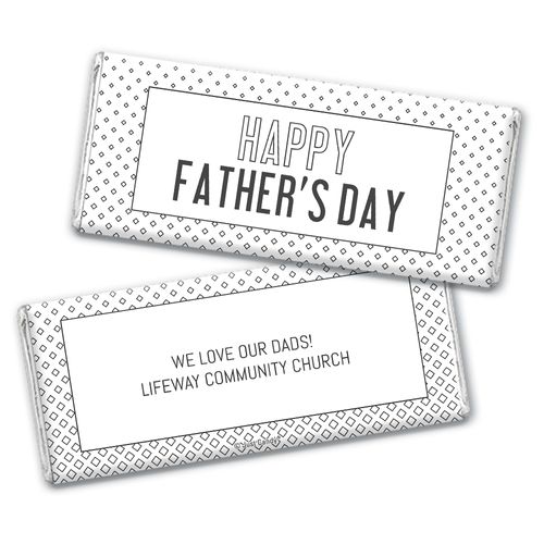 Personalized Father's Day Classic Pattern Chocolate Bar Wrappers