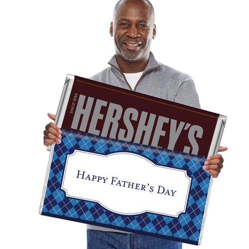 Personalized Father's Day Argyle Giant 5lb Hershey's Chocolate Bar