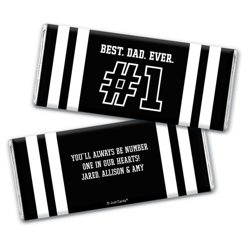 Personalized Father's Day #1 Dad Chocolate Bar Wrappers