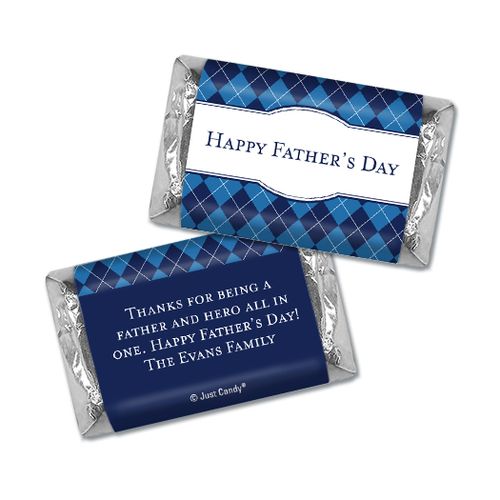 Personalized Father's Day Hershey's Miniatures Argyle Pattern
