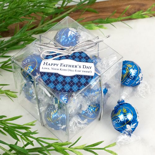 Personalized Father's Day Lindor Truffles by Lindt Cube Gift - Dad