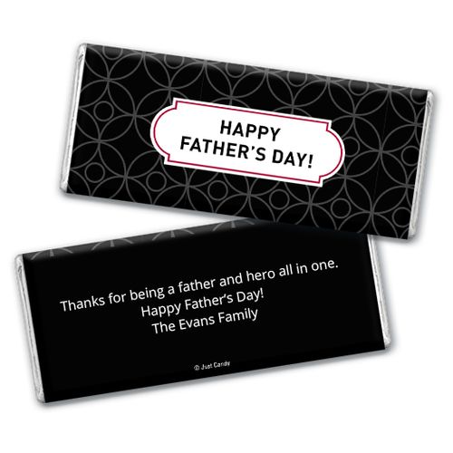Personalized Father's Day Trellis Pattern Chocolate Bar Assembled