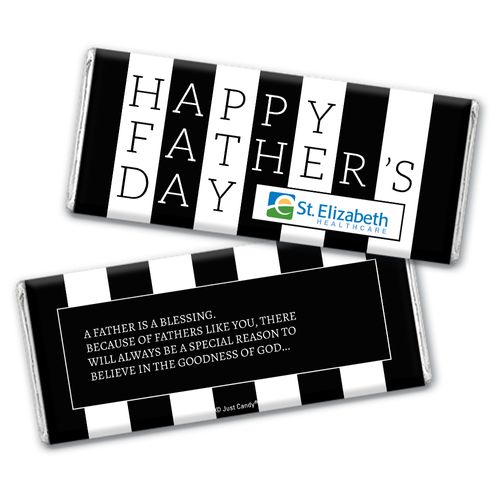 Personalized Father's Day Pillar of Strength Add Your Logo Chocolate Bar & Wrapper