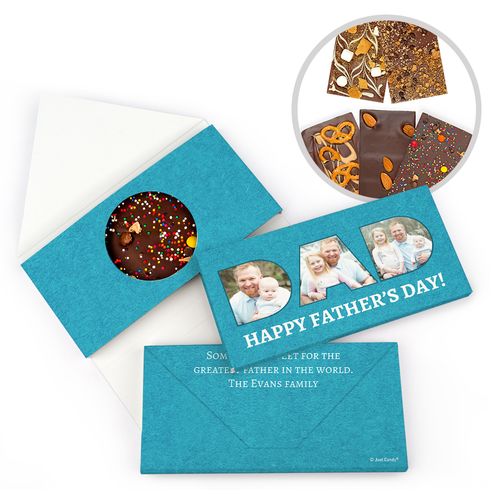 Personalized Photos Father's Day Gourmet Infused Belgian Chocolate Bars (3.5oz)