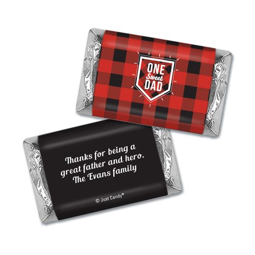 Personalized Father's Day Red & Black Hershey's Miniatures Wrappers