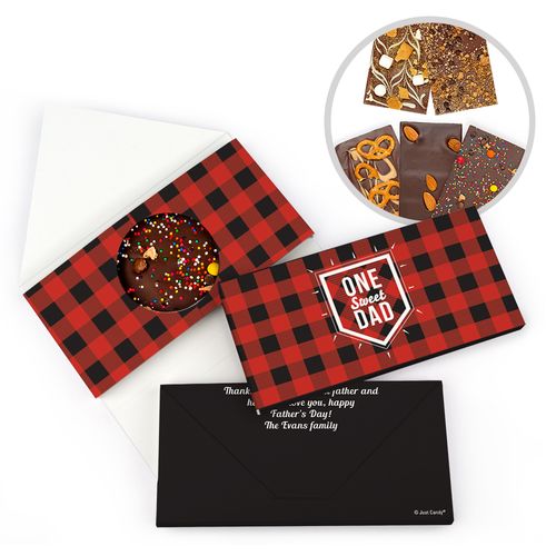Personalized The Plaid Dad Father's Day Gourmet Infused Belgian Chocolate Bars (3.5oz)