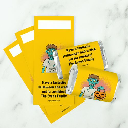 Zombie Treat Halloween Personalized Miniature Wrappers