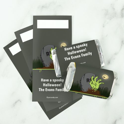 A Grave Scene Halloween Personalized Miniature Wrappers