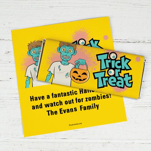 Zombie Treat Personalized Candy Bar - Wrapper Only
