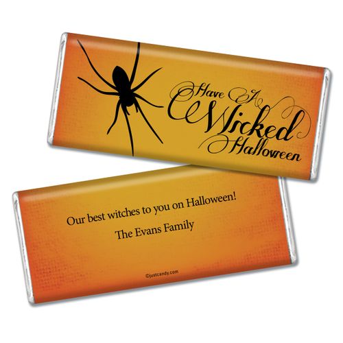 Halloween Personalized Chocolate Bar Wicked Halloween Spider