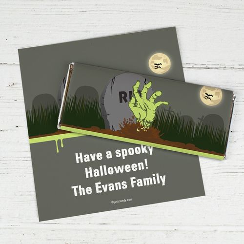 A Grave Scene Personalized Candy Bar - Wrapper Only