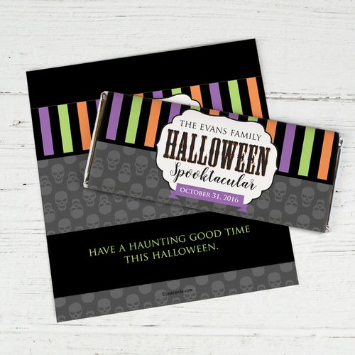 Halloween Personalized Chocolate Bar Party Spirits