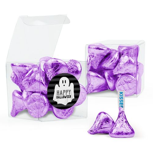 Halloween Ghost Hershey's Kisses Clear Gift Box with Sticker