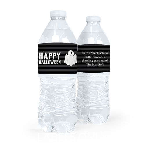 Personalized Ghouling Ghost Halloween Water Bottle Labels (5 Labels)