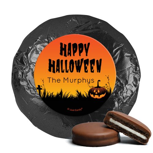 Personalized Halloween Jack'O'Lantern Chocolate Covered Oreos