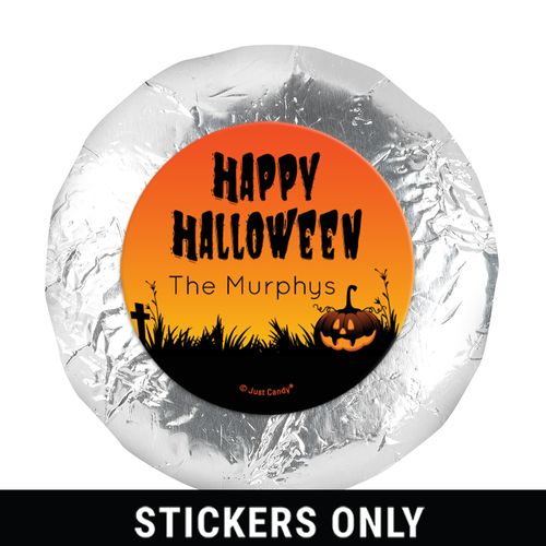 Personalized Jack'O'Lantern Halloween 1.25in Stickers (48 Stickers)