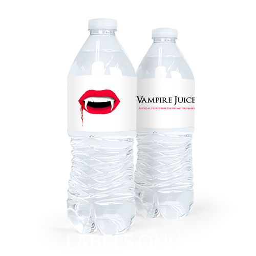 Personalized Halloween Vampire's Kiss Water Bottle Labels (5 Labels)