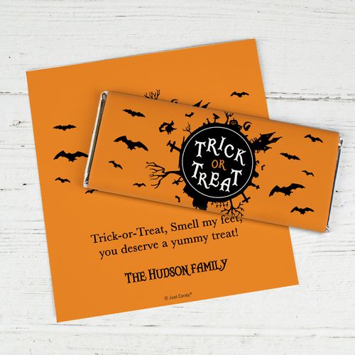 Personalized Halloween Sweet Treats Chocolate Bar Wrappers Only
