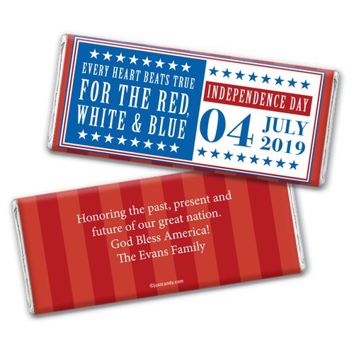 Personalized Freedom Patriotic Chocolate Bar Wrappers