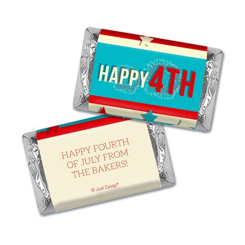 Personalized 4th of July Star Spangled Stripes Hershey's Miniatures
