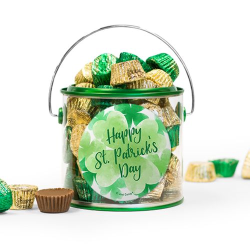 St. Patrick's Day Watercolor Reese's Filled Green Paint Can