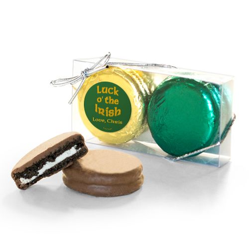 Personalized St. Patricks Day Luck 2Pk Chocolate Covered Oreo Cookies