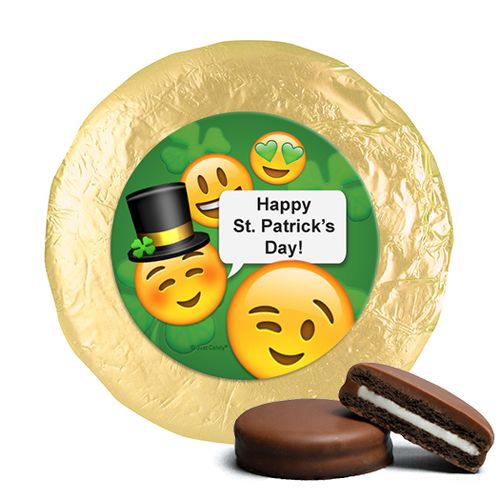 Personalized St. Patrick's Day Emoji Milk Chocolate Covered Oreos