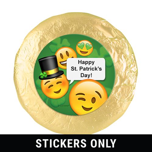 Personalized St. Patrick's Day Emoji 1.25" Stickers (48 Stickers)