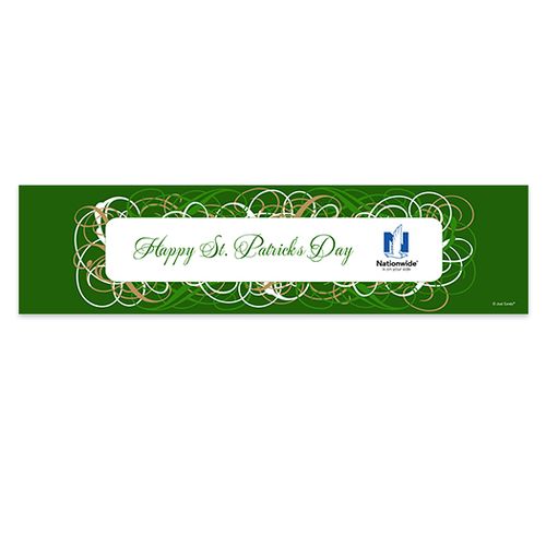 Personalized Swirls St. Patrick's Day 5 Ft. Banner
