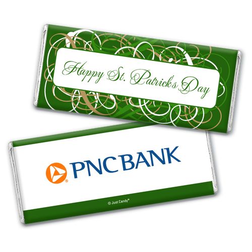 Personalized St. Patrick's Day Swirls Chocolate Bar Wrappers