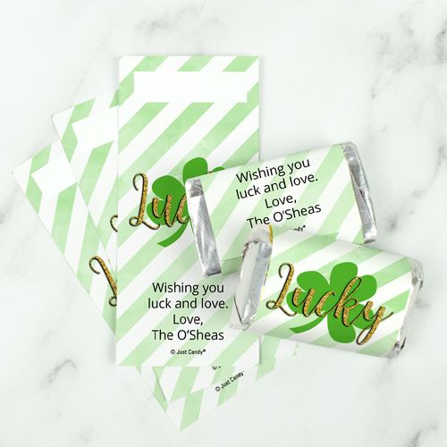 Personalized St. Patrick's Day Stripes Mini Wrappers