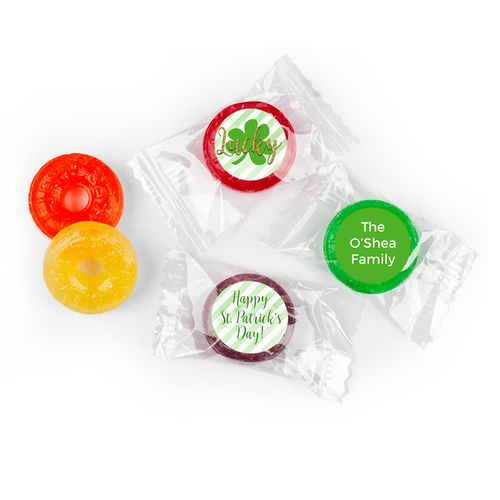 Personalized St. Patrick's Day Stripes LifeSavers 5 Flavor Hard Candy (300 Pack)