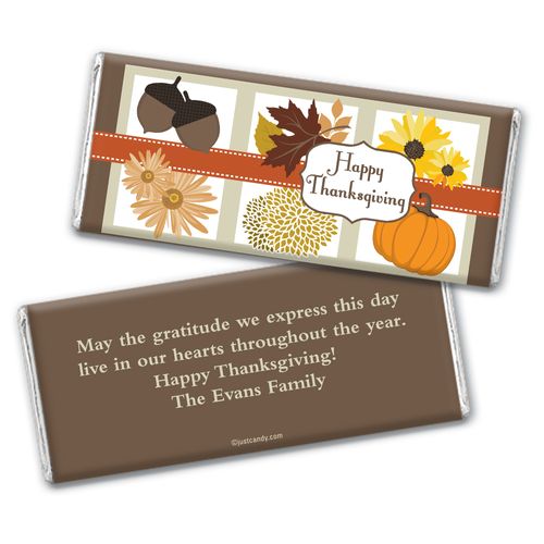 Thanksgiving Trinkets Personalized Candy Bar - Wrapper Only