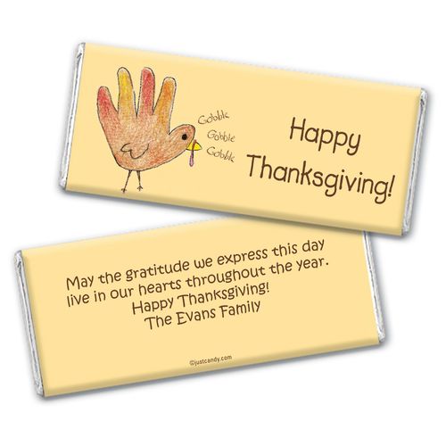 Gobble Gobble Personalized Candy Bar - Wrapper Only