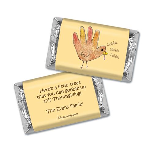 Gobble Gobble Thanksgiving Personalized Miniature Wrappers