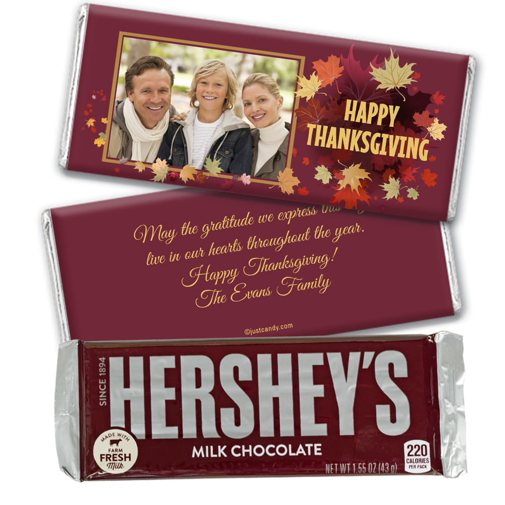 Personalized Thanksgiving Chocolate Fall Feast HERSHEYS Bar Wrappers