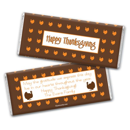Turkey Time Personalized Candy Bar - Wrapper Only