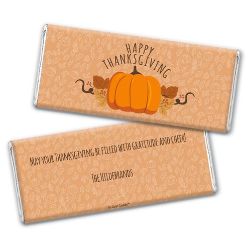 Personalized Thanksgiving Pumpkin Patch Chocolate Bar Wrappers Only