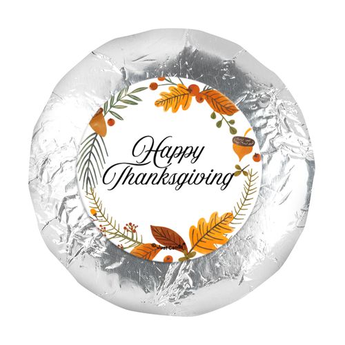 Thanksgiving Festive Leaves 1.25" Stickers (48 Stickers)