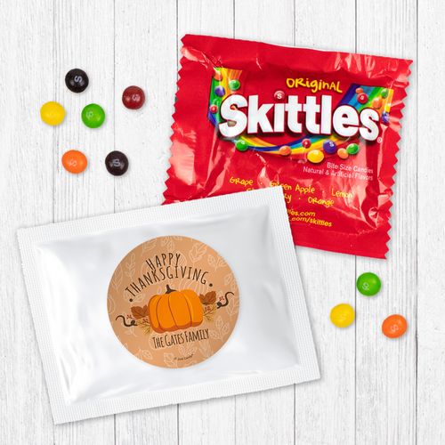 Personalized Thanksgiving Pumpkin Patch - Skittles