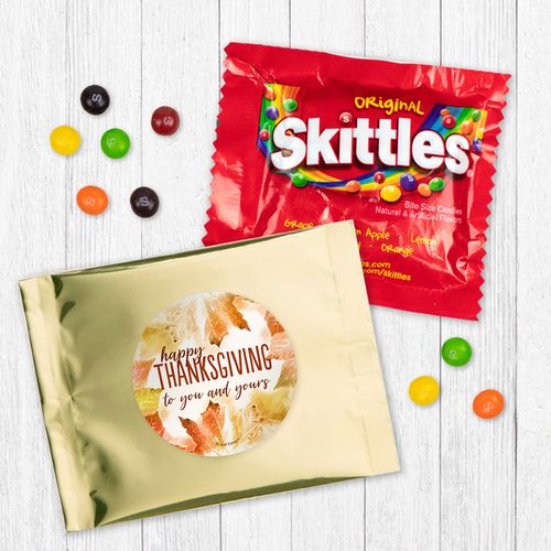 Personalized Thanksgiving Falling into Autumn - Skittles