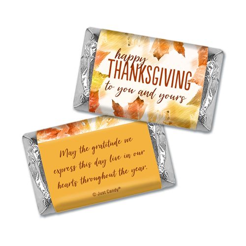 Personalized Thanksgiving Falling Into Autumn Hershey's Miniatures Wrappers