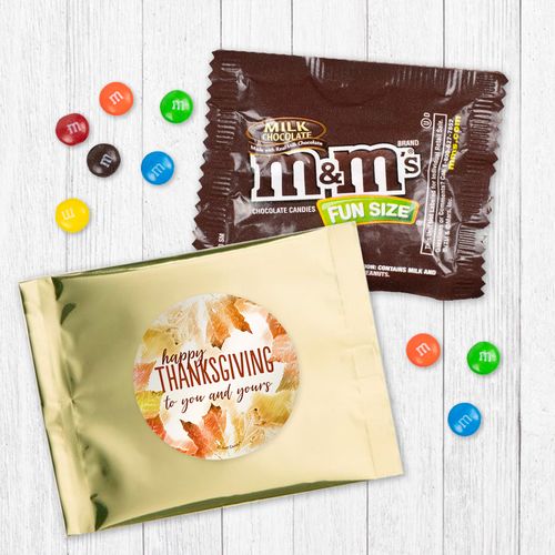 Personalized Thanksgiving Falling into Autumn - Milk Chocolate M&Ms