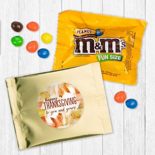 Personalized Thanksgiving Falling into Autumn - Peanut M&Ms