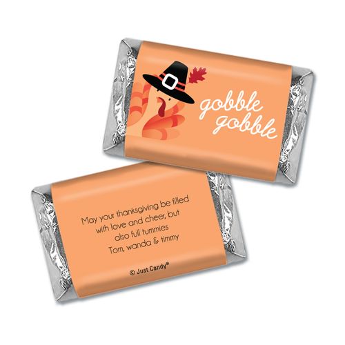 Personalized Thanksgiving Gobble Gobble Hershey's Miniatures Wrappers