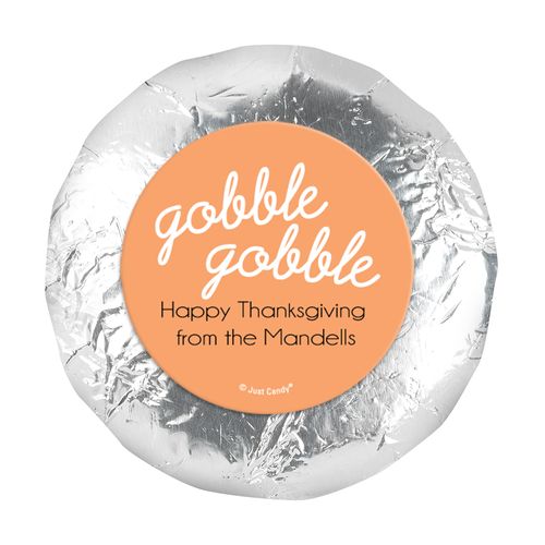Personalized Thanksgiving Gobble Gobble 1.25" Stickers (48 Stickers)